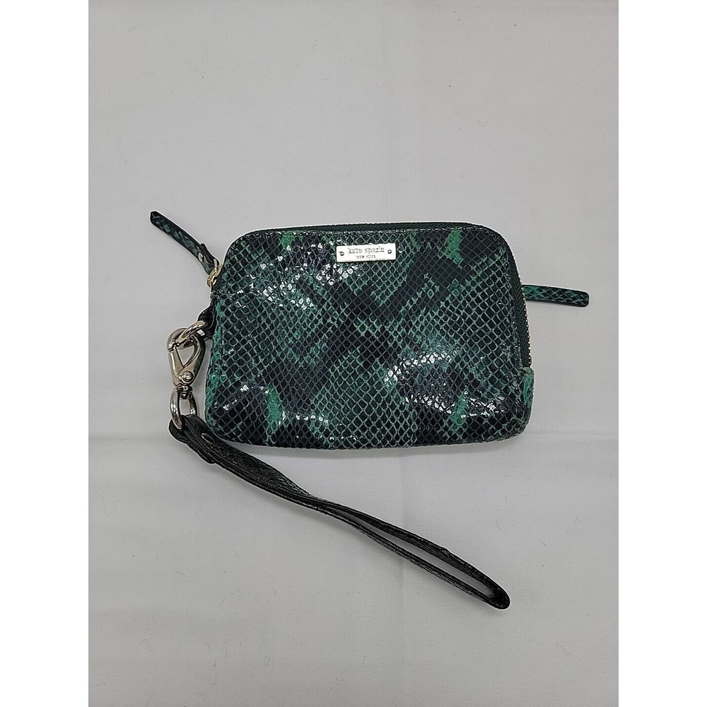 Kate Spade Pouch Wristlet Embossed Python Pattern… - image 1